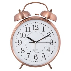 Clayre & Eef Koperkleurig Wekker 23*8*30 cm / 2*AA 6AC0022