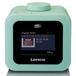 DAB+/FM Wekkerradio met een kleuren display Lenco CR-620GN Groen