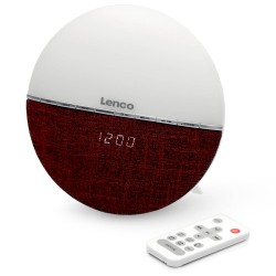 FM Wekkerradio - Wake up light met Bluetooth® Lenco CRW-4BY Wit-Rood