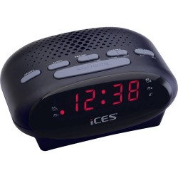 ICES ICR-210 Wekkerradio VHF (FM) Zwart